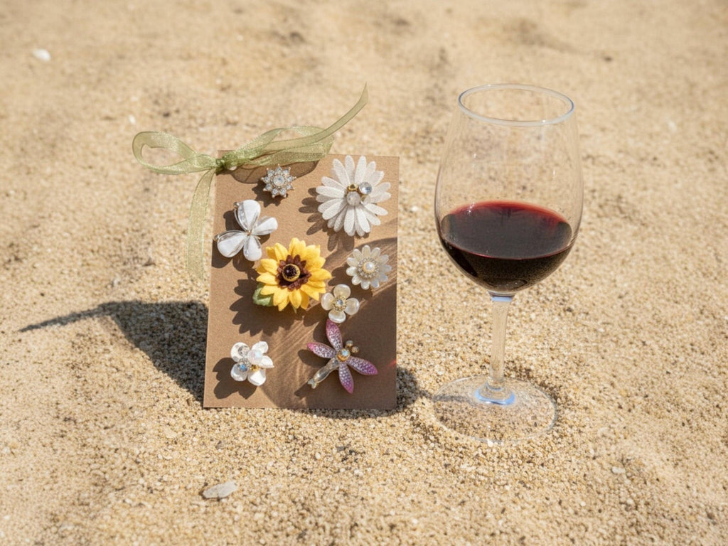 Floral Magnetic Wine Charms – Butterfly & Flower Drink Markers