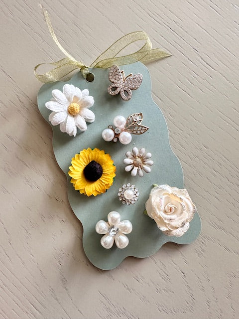 Floral & Jewel Wine Charm Set