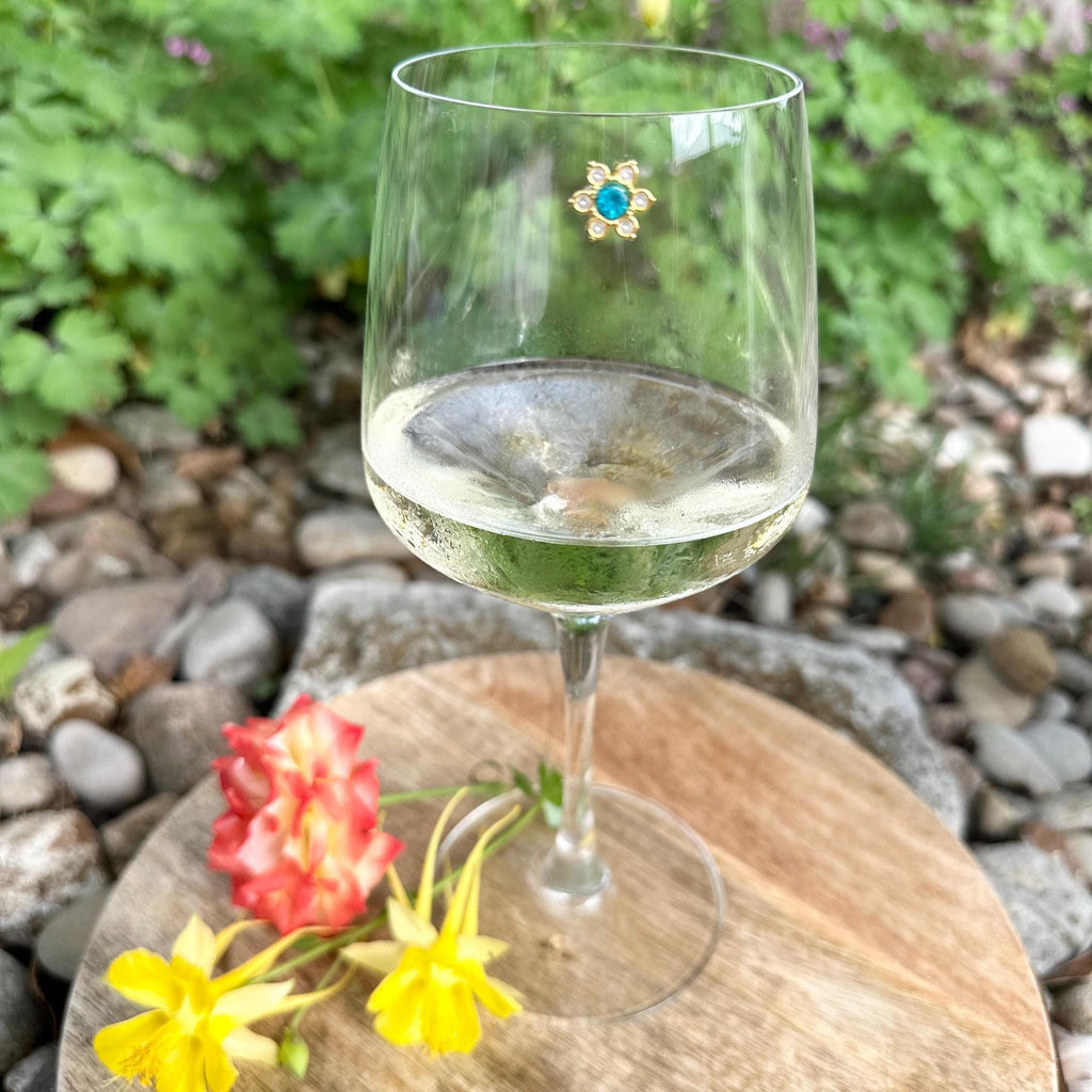 Rhinestone Wine Glass Charms – Colorful Crystal Drink Markers for Parties