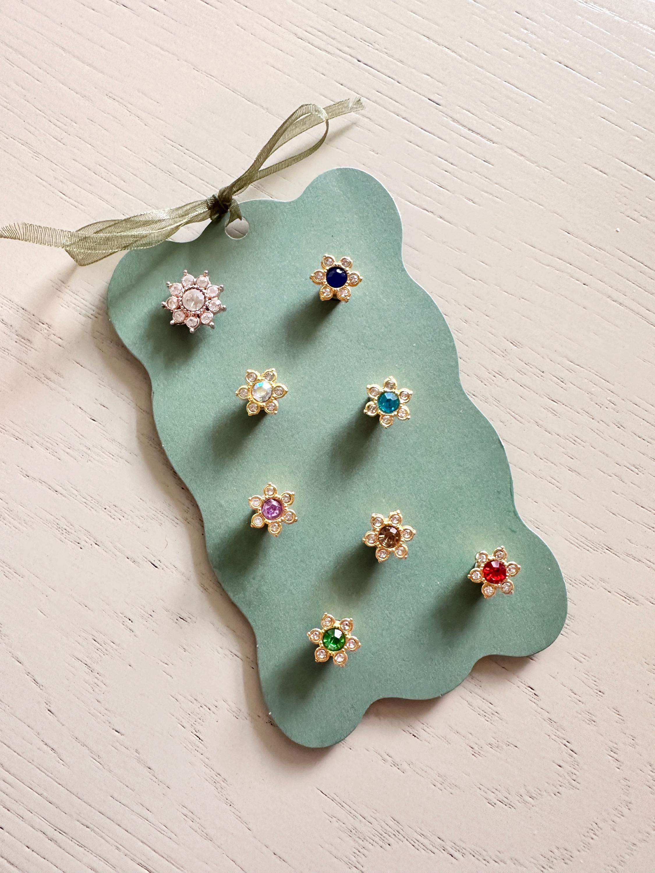 Rhinestone Wine Glass Charms – Colorful Crystal Drink Markers for Parties